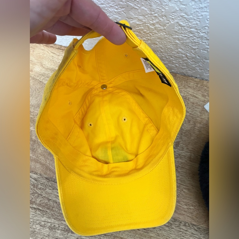Nike Yellow Heritage86Cotton Hat  Cap with Black Logo for woman or man. - Picture 4 of 5